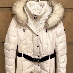 Michael Kors Belted Faux Fur Coat